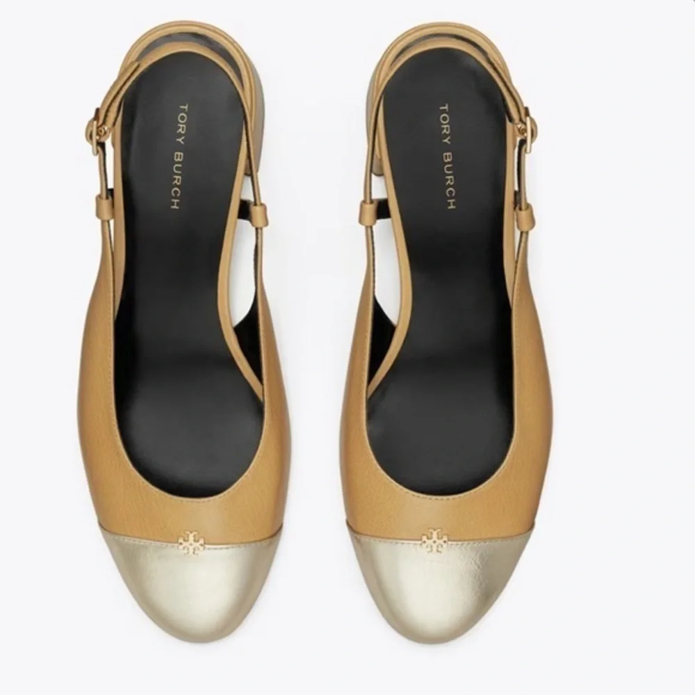 New Tory Burch CAP-TOE SLINGBACK PUMP